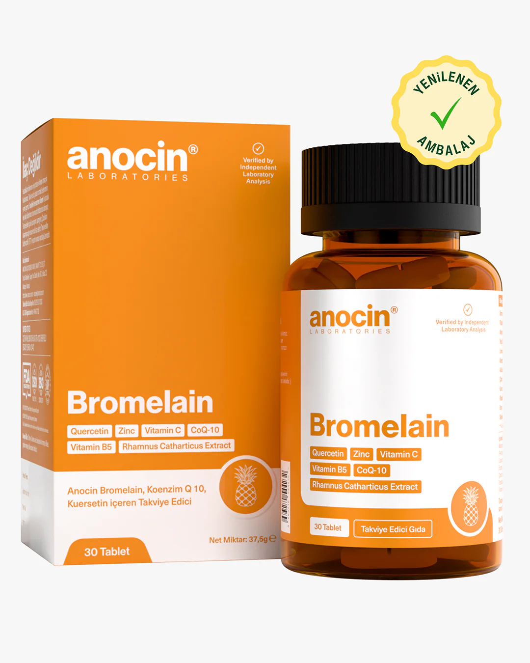 Bromelain + Quercetin, Çinko, C Vitamini, CoQ-10, B5 Vitamini - Image 3
