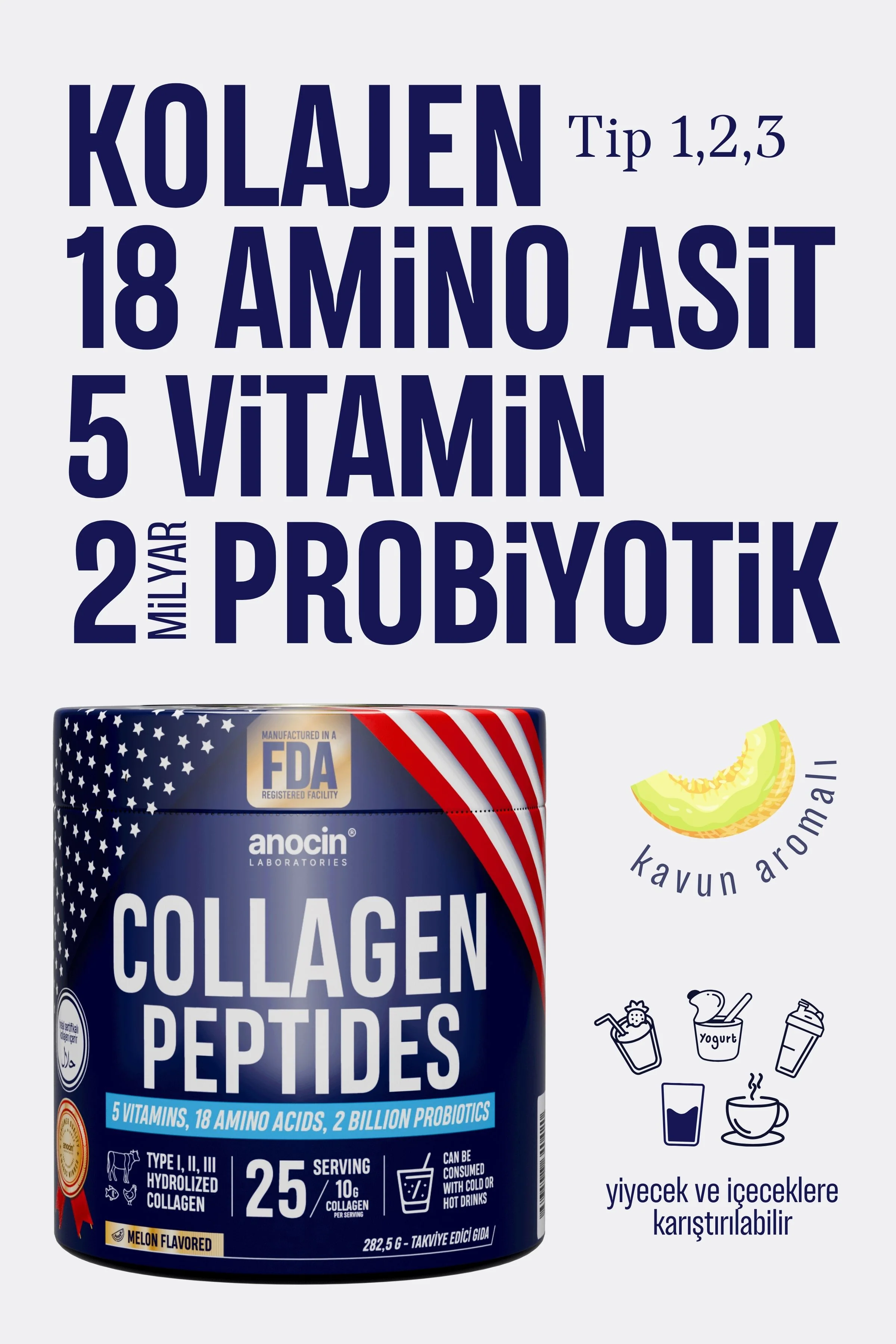Kolajen (Tip I, II, III) + 18 Amino Asit + 5 Vitamin + 2 Milyar Probiyotik - Image 7