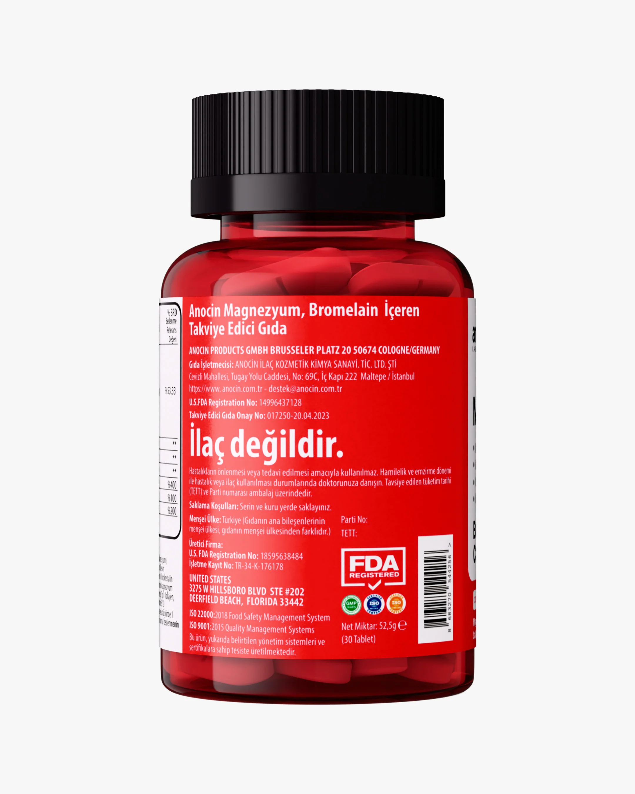 Magnezyum X4 - Sitrat, Taurat, Bisglisinat, Malat + Bromelain, D Vitamini, Kolajen (Tip 2), B6 Vitamini ve B12 Vitamini - Image 7